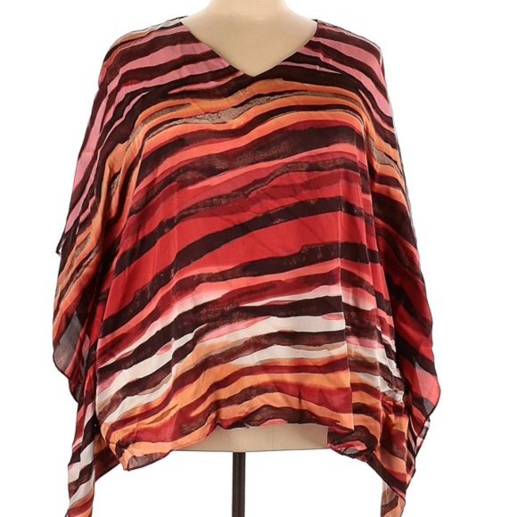 Dana Buchman Silky Poncho Style Top Plus Size 2XL - Picture 1 of 9